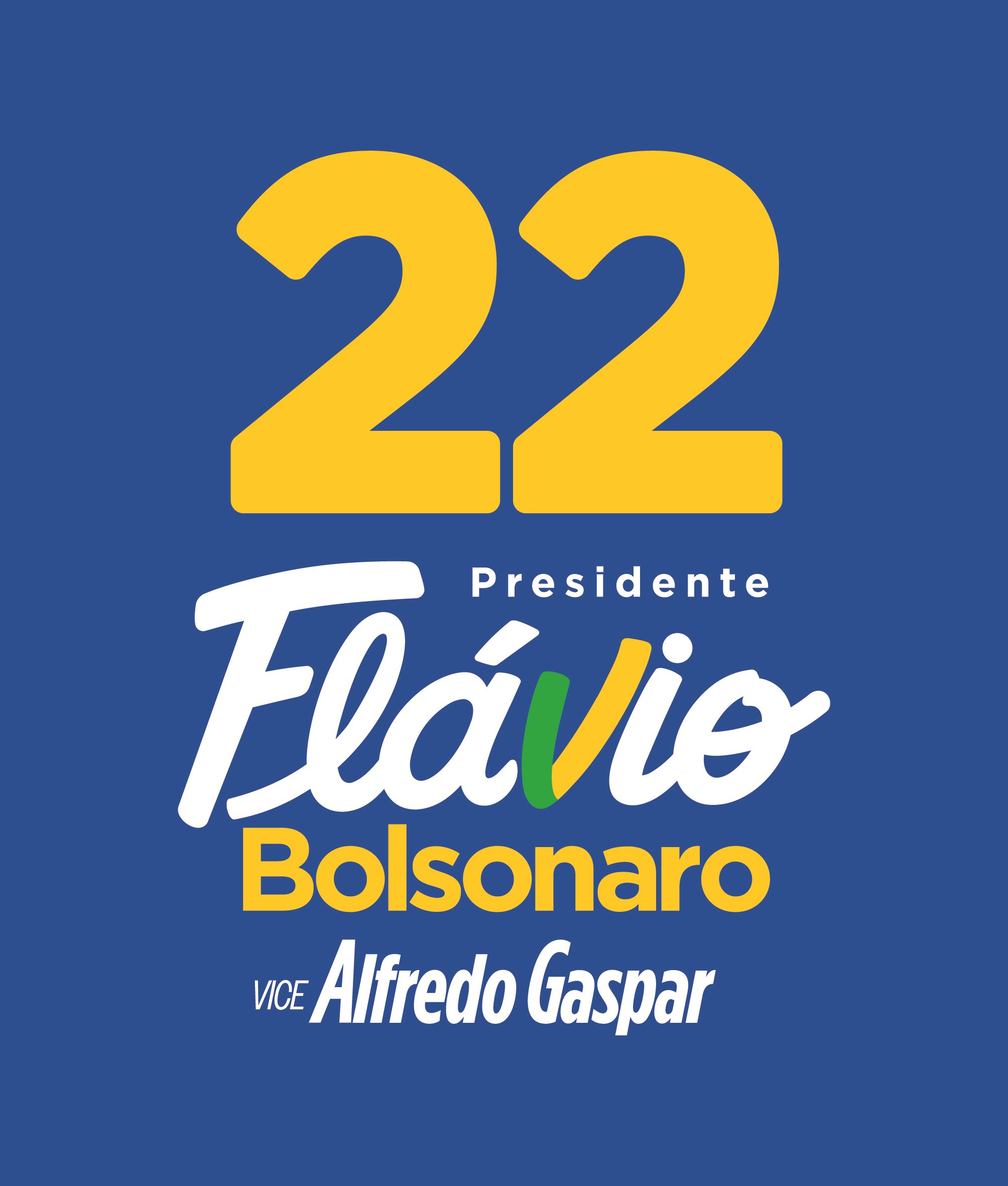 Flávio Bolsonaro 22 - Presidente, Vice Alfredo Gaspar